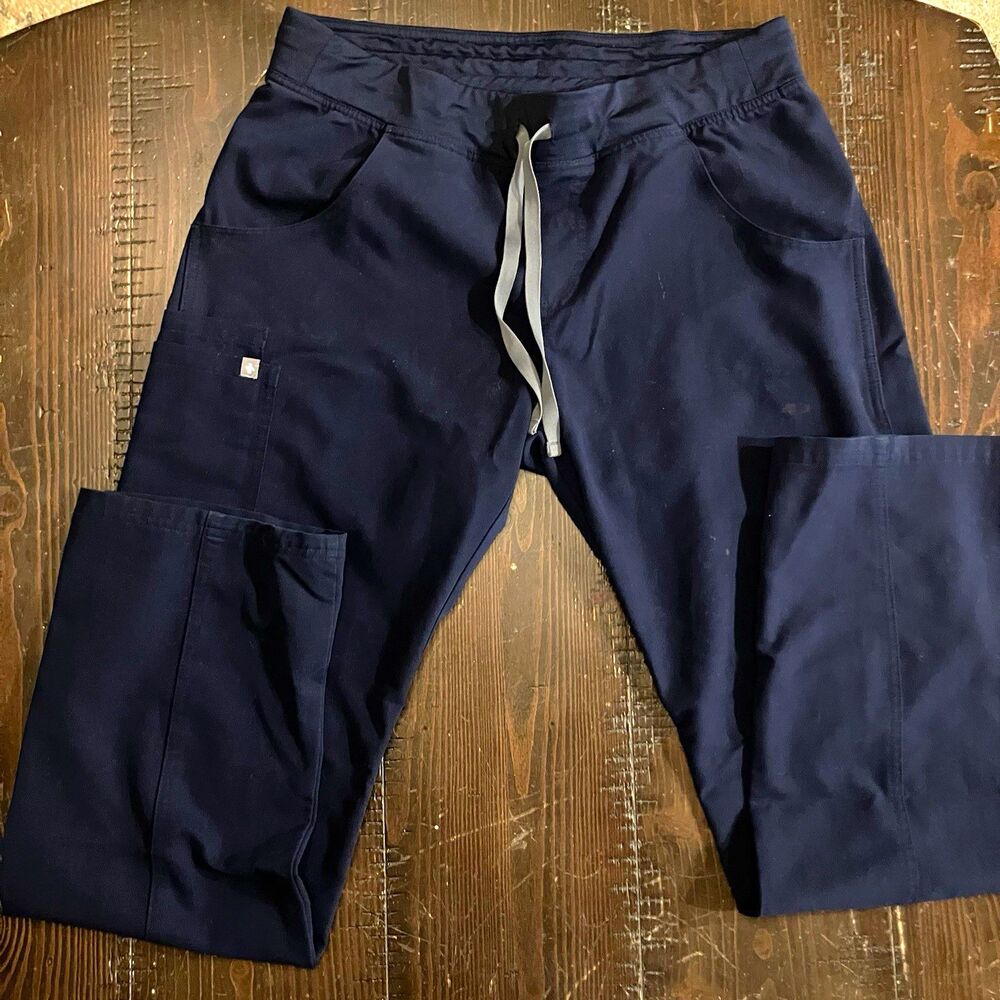 FIGS Technical Collection Scrub Pants M Navy Solid Poly Blend Unisex T21004